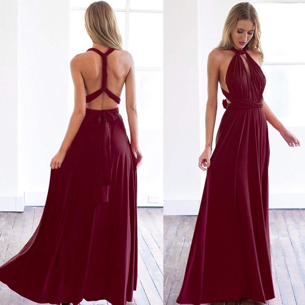 Burgundy Infinity Dress S